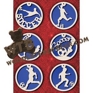 Soccer Ornaments fretwork scroll saw pattern |The Wooden Teddy Bear