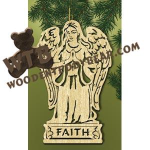 Faith Angel fretwork scroll saw pattern |The Wooden Teddy Bear