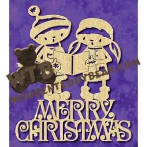 Merry Christmas Carolers fretwork scroll saw pattern |The Wooden Teddy Bear