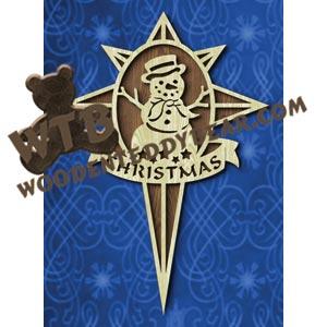 Star Plaque Snowman fretwork scroll saw pattern |The Wooden Teddy Bear