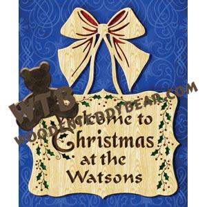 Welcome to Christmas fretwork scroll saw pattern |The Wooden Teddy Bear