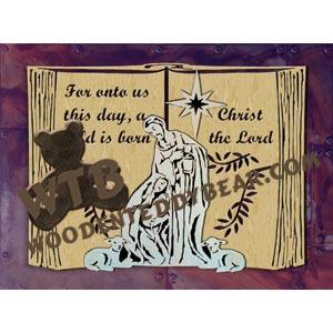 Nativity with Bible & Words fretwork scroll saw pattern |The Wooden Teddy Bear