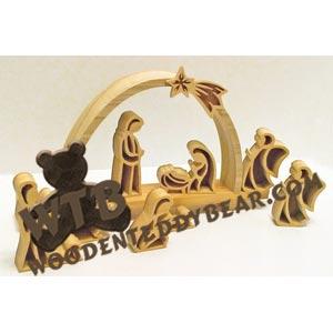 Nativity with Arch fretwork scroll saw pattern |The Wooden Teddy Bear