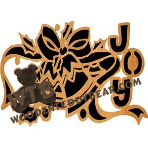 Joy Bells & Ribbon fretwork scroll saw pattern |The Wooden Teddy Bear