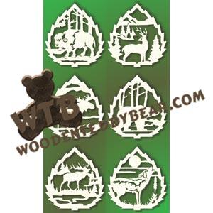 Wildlife Ornaments fretwork scroll saw pattern |The Wooden Teddy Bear