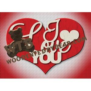 I Love You fretwork scroll saw pattern |The Wooden Teddy Bear