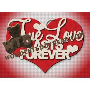 True Love Lasts Forever fretwork scroll saw pattern |The Wooden Teddy Bear