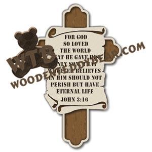 John 3:16 Cross fretwork scroll saw pattern |The Wooden Teddy Bear