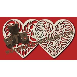 Leafy Hearts fretwork scroll saw pattern |The Wooden Teddy Bear