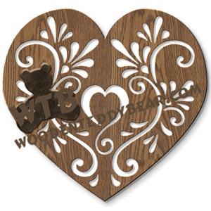 Decorative Heart fretwork scroll saw pattern |The Wooden Teddy Bear