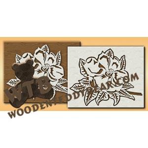 Magnolia Flower fretwork scroll saw pattern |The Wooden Teddy Bear
