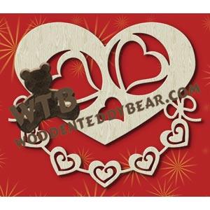 Hearts Hanger fretwork scroll saw pattern |The Wooden Teddy Bear