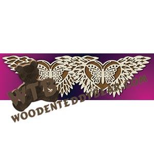 Winged Heart with Butterfly fretwork scroll saw pattern |The Wooden Teddy Bear