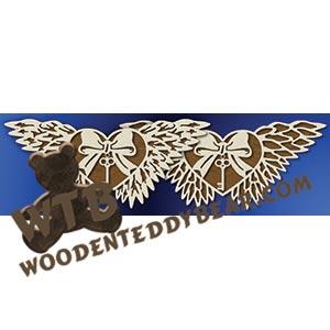 Winged Heart with Bow & Key fretwork scroll saw pattern |The Wooden Teddy Bear