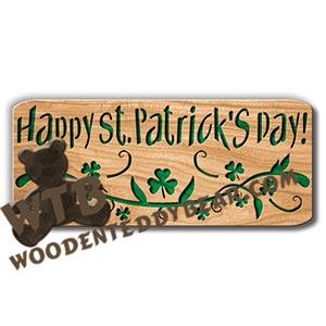 Happy St. Patrick's Day fretwork scroll saw pattern |The Wooden Teddy Bear