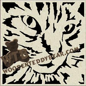 Tabby Face fretwork scroll saw pattern |The Wooden Teddy Bear