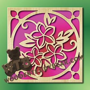 Flower Plaque & Trivet fretwork scroll saw pattern |The Wooden Teddy Bear