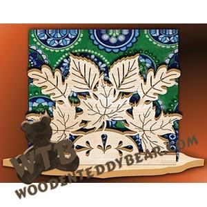 Fall Leaves Napkin Holder fretwork scroll saw pattern | The Wooden Teddy Bear