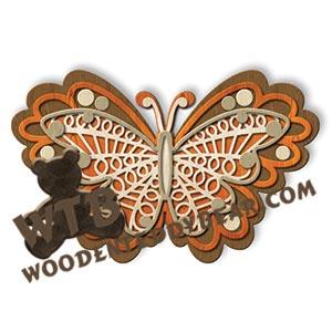 Multi-Layered Butterfly fretwork scroll saw pattern |The Wooden Teddy Bear