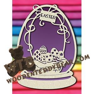 Oval Globe Easter Egg Basket fretwork scroll saw pattern |The Wooden Teddy Bear