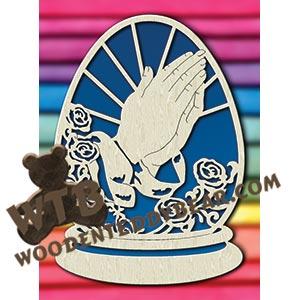 Oval Globe Praying Hands fretwork scroll saw pattern |The Wooden Teddy Bear