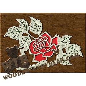 Rose with Pearls fretwork scroll saw pattern |The Wooden Teddy Bear