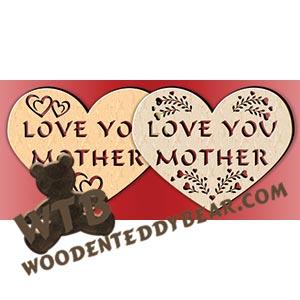 Mother Hearts fretwork scroll saw pattern |The Wooden Teddy Bear