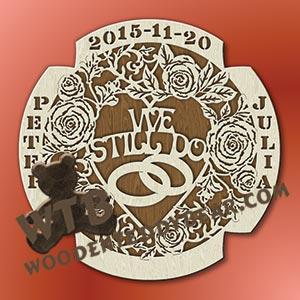 Wedding Vow Renewal Plaque fretwork scroll saw pattern |The Wooden Teddy Bear
