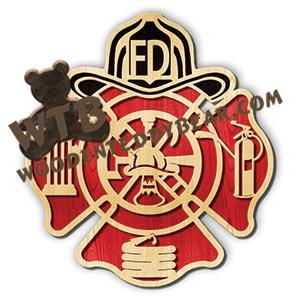 Firefighter Plaque #4 fretwork scroll saw pattern |The Wooden Teddy Bear