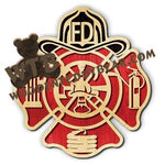 Firefighter Plaque #4 fretwork scroll saw pattern |The Wooden Teddy Bear