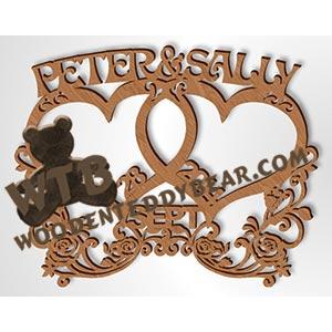 Intertwined Hearts fretwork scroll saw pattern |The Wooden Teddy Bear