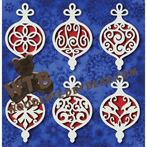 Bauble Ornaments #2 fretwork scroll saw pattern |The Wooden Teddy Bear