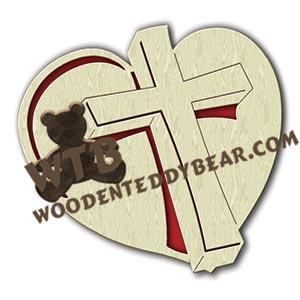 Cross & Heart fretwork scroll saw pattern |The Wooden Teddy Bear