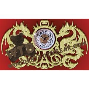 Dragons Clock fretwork scroll saw pattern |The Wooden Teddy Bear