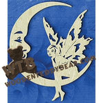 Fairy on Moon #2 fretwork scroll saw pattern |The Wooden Teddy Bear