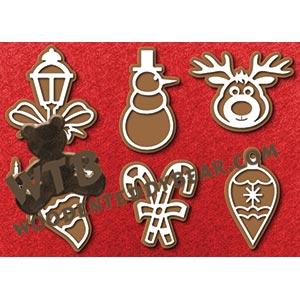 Gingerbread Ornaments #2 fretwork scroll saw pattern |The Wooden Teddy Bear