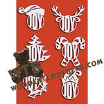 Joy Word Ornaments fretwork scroll saw pattern |The Wooden Teddy Bear