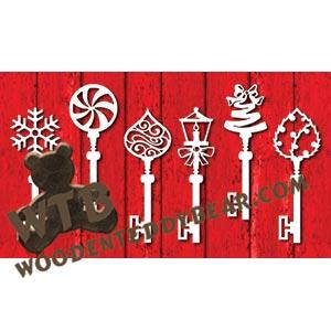 Key Ornaments #1 fretwork scroll saw pattern |The Wooden Teddy Bear