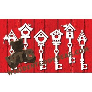 Key Ornaments #4 fretwork scroll saw pattern |The Wooden Teddy Bear