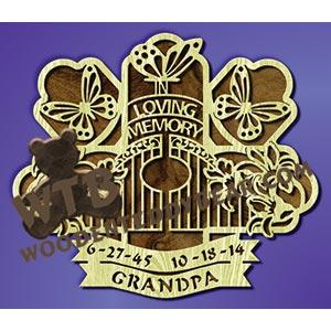 Memorial Plaque #2 fretwork scroll saw pattern |The Wooden Teddy Bear