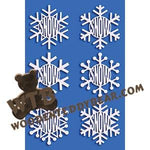 Snowflake Word Ornaments fretwork scroll saw pattern |The Wooden Teddy Bear