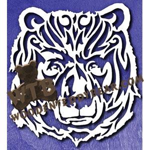 Tribal Bear fretwork scroll saw pattern |The Wooden Teddy Bear