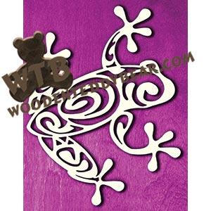 Tribal Frog fretwork scroll saw pattern |The Wooden Teddy Bear