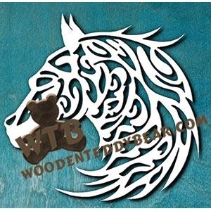 Tribal Horse fretwork scroll saw pattern |The Wooden Teddy Bear