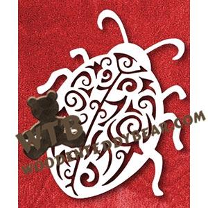 Tribal Ladybug fretwork scroll saw pattern |The Wooden Teddy Bear