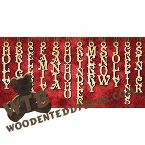 Vertical Word Ornaments #2 fretwork scroll saw pattern |The Wooden Teddy Bear