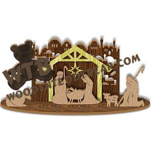 A Child Is Born Nativity fretwork scroll saw pattern |The Wooden Teddy Bear