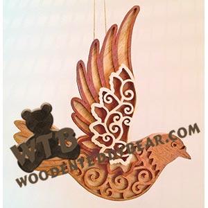 Layered Dove fretwork scroll saw pattern |The Wooden Teddy Bear