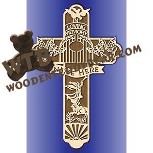 Memorial Cross #2 fretwork scroll saw pattern |The Wooden Teddy Bear