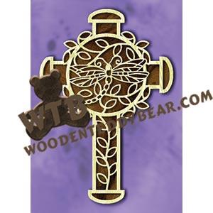 Dragonfly Cross fretwork scroll saw pattern |The Wooden Teddy Bear